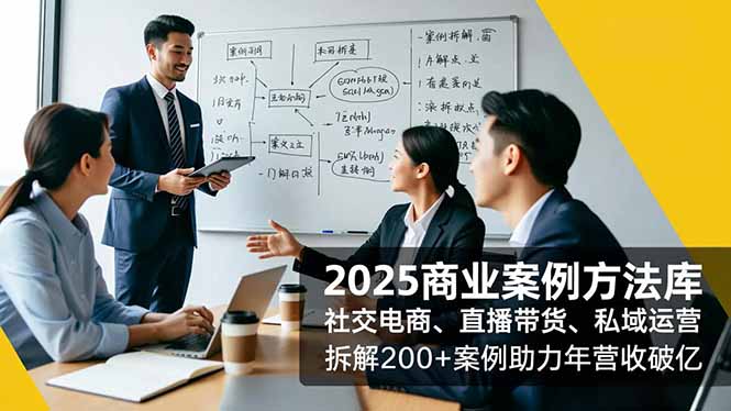 2025商业案例方法库，社交电商、直播带货、私域运营，拆解200+案例助力年营收破亿|HOOK协议网