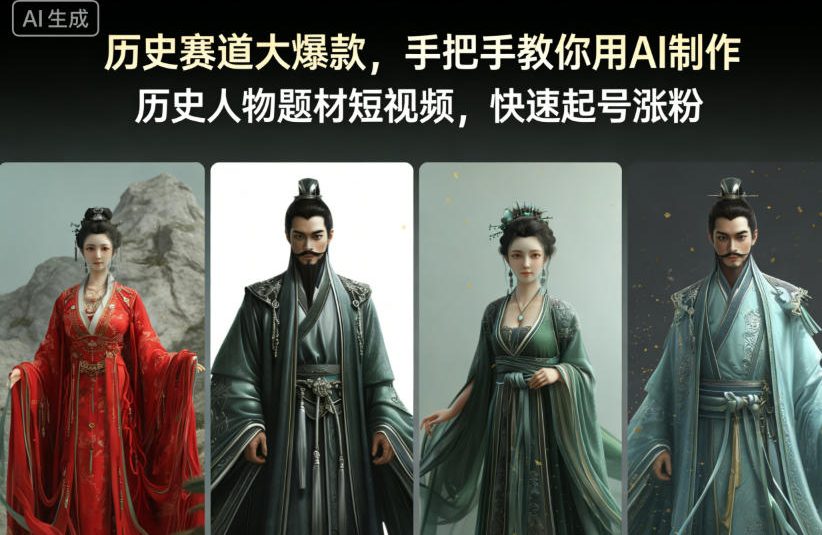历史赛道大爆款，手把手教你用AI制作历史人物题材短视频，快速起号涨粉|HOOK协议网