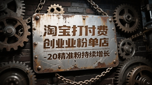 淘宝打付费创业粉单店每天稳定10-20精准粉持续增长【揭秘】|HOOK协议网