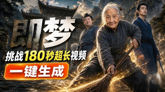 即梦挑战180秒超长视频！一键生成3分钟电影？完整制作流程详细分享！|一人科技OPC聚合软件