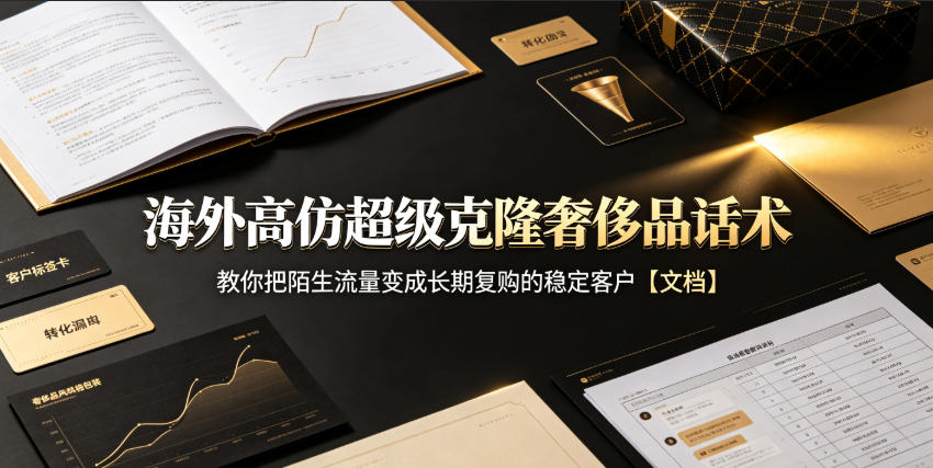 海外高仿超级克隆奢侈品话术，教你把陌生流量变成长期复购的稳定客户【文档】|一人科技OPC聚合软件