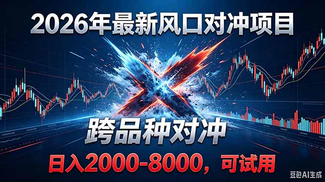 2026创业新风口！最新对冲！跨品种对冲！日收益2000-6000+|一人科技公司导航