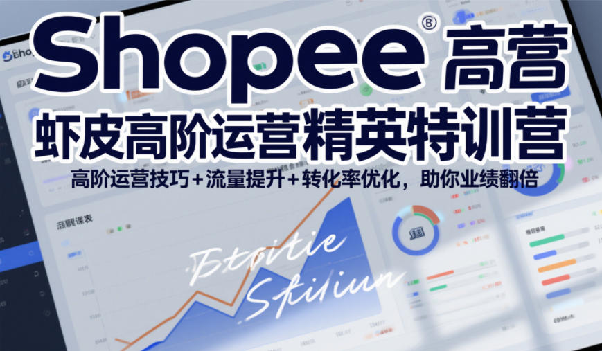 Shopee虾皮高阶运营精英特训营，高阶运营技巧+流量提升+转化率优化，助你业绩翻倍(更新26年9月)|一人科技OPC聚合软件