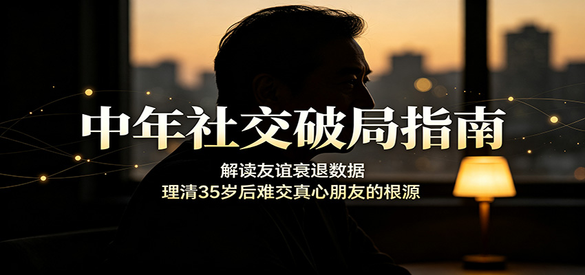 中年社交破局指南：解读友谊衰退数据，理清35岁后难交真心朋友的根源|一人科技OPC聚合软件