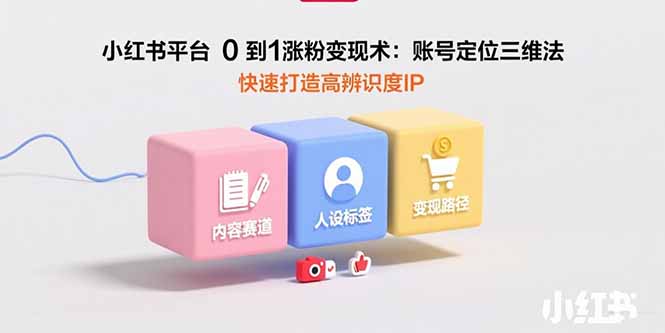 小红书平台0到1涨粉变现术：账号定位三维法，快速打造高辨识度IP|HOOK协议网