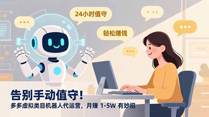 告别手动值守！多多虚拟类目机器人代运营，月赚 1-5W 有妙招|HOOK协议网