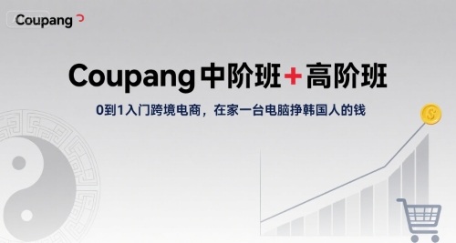 Coupang中阶班+高阶班，0到1入门跨境电商，在家一台电脑挣韩国人的钱|HOOK协议网