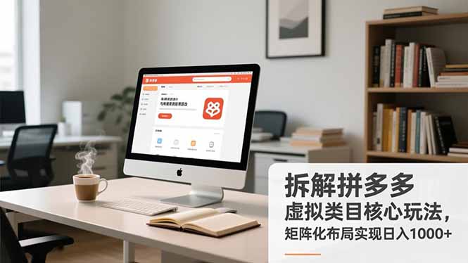 拆解拼多多虚拟类目核心玩法，矩阵化布局实现日入1000+|HOOK协议网