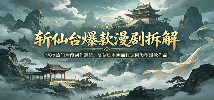 斩仙台爆款漫剧拆解：深挖热门片段创作逻辑，复刻脚本画面打造同类型爆款作品|一人科技公司导航