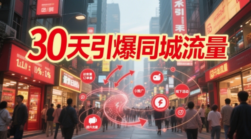 30天引爆同城流量：团购篇 认知篇 流量篇 来客篇 达人篇 老板人设IP篇 投流篇|HOOK协议网