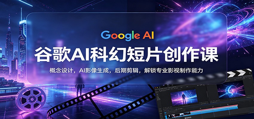 谷歌AI科幻短片创作课：概念设计，AI影像生成，后期剪辑，解锁专业影视制作能力|协议软件打粉软件