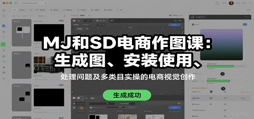 MJ和SD电商作图课：生成图、安装使用、处理问题及多类目实操的电商视觉创作|HOOK协议网