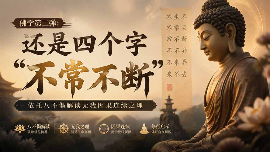 付费文章:佛学第二弹:还是四个字“不常不断”依托八不偈解读无我因果连续之理|一人科技OPC聚合软件
