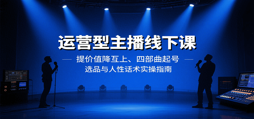 运营型主播线下课：提价值降互上、四部曲起号、选品与人性话术实操指南|HOOK协议网