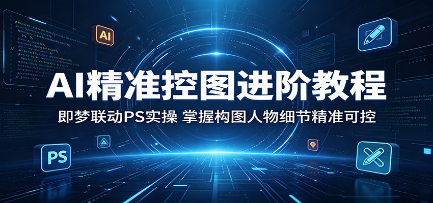AI精准控图进阶教程：即梦联动PS实操，掌握构图人物细节精准可控|一人科技公司导航