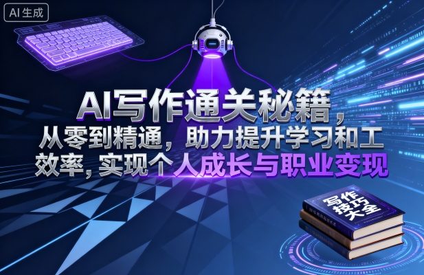 AI写作通关秘籍，从零到精通，助力提升学习和工作效率，实现个人成长与职业变现|HOOK协议网