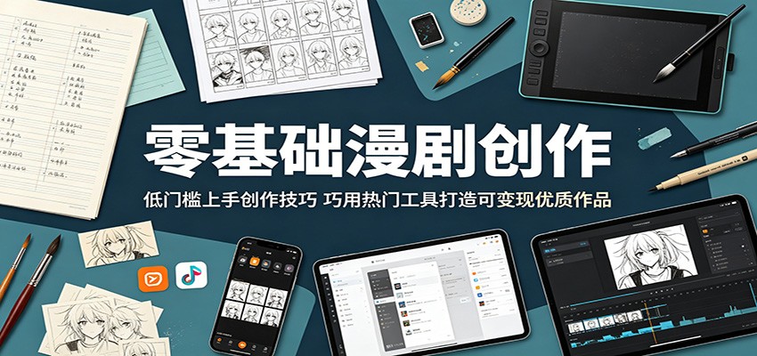 零基础漫剧创作：低门槛上手创作技巧，巧用热门工具打造可变现优质作品|一人科技公司导航