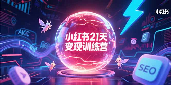 小红书21天变现训练营，AIGC工具高效应用，SEO优化核心技巧|HOOK协议网